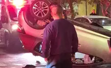 Volcadura de auto deja a adolescente lesionado en la alcaldía Benito Juárez en CDMX