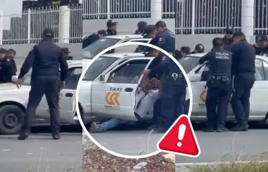Captan presunto abuso de autoridad en Ramos Arizpe, policías someten a vendedor