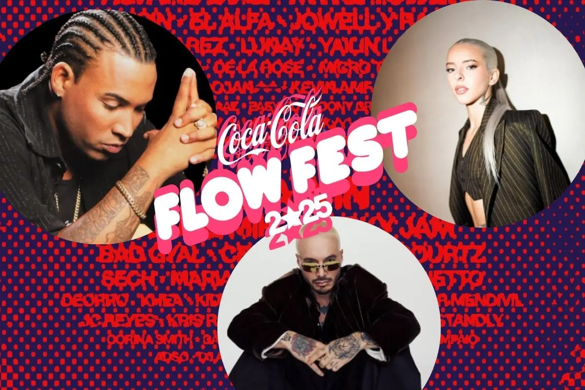 El Festival Coca-Cola Flow Fest 2025 traerá toda la energía de la música urbana y regional mexicana a la capital del país. FOTO: CANVA/IG: @cocacola_flow, @donomar, @itsyoungmiko y @jbalvin