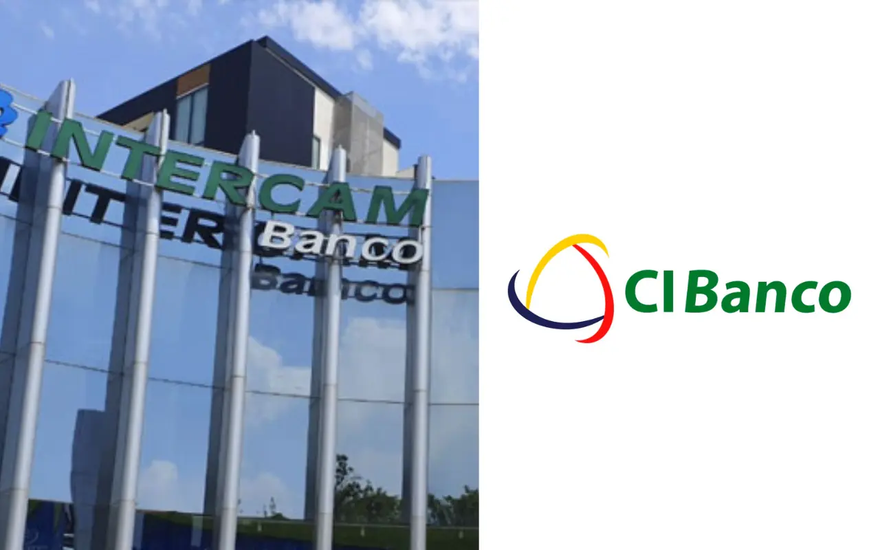 Fachada de edificio de Intercam Banco y logo de CI Banco. Foto: CI Banco / Intercam