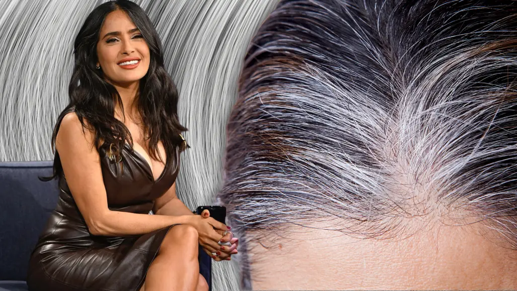 El trucazo de Salma Hayek para cubrir las canas sin tinte de cabello