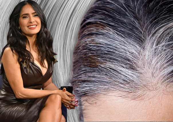 El trucazo de Salma Hayek para cubrir las canas sin tinte de cabello