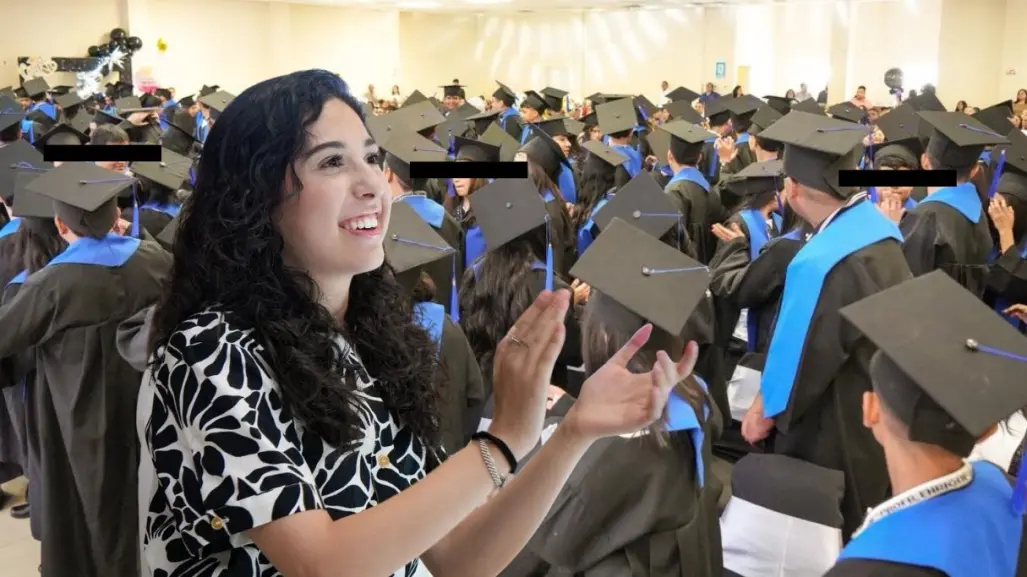Elva Deyanira acude a graduación de estudiantes de secundaria en Zuazua