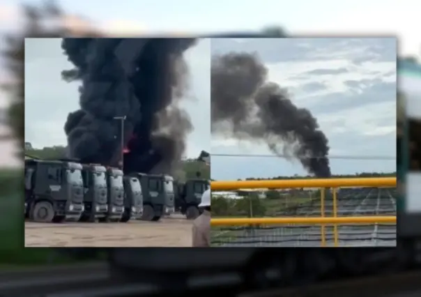 Emergencia en obra del Tren Maya: incendio en tramo 6 genera cierre vial