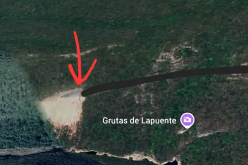 Ubicación de las Grutas de la Puente y el túnel 