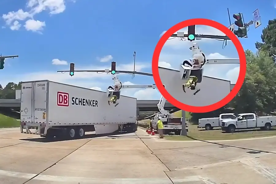Camión embiste a trabajador en Springs, Louisiana | VIDEO