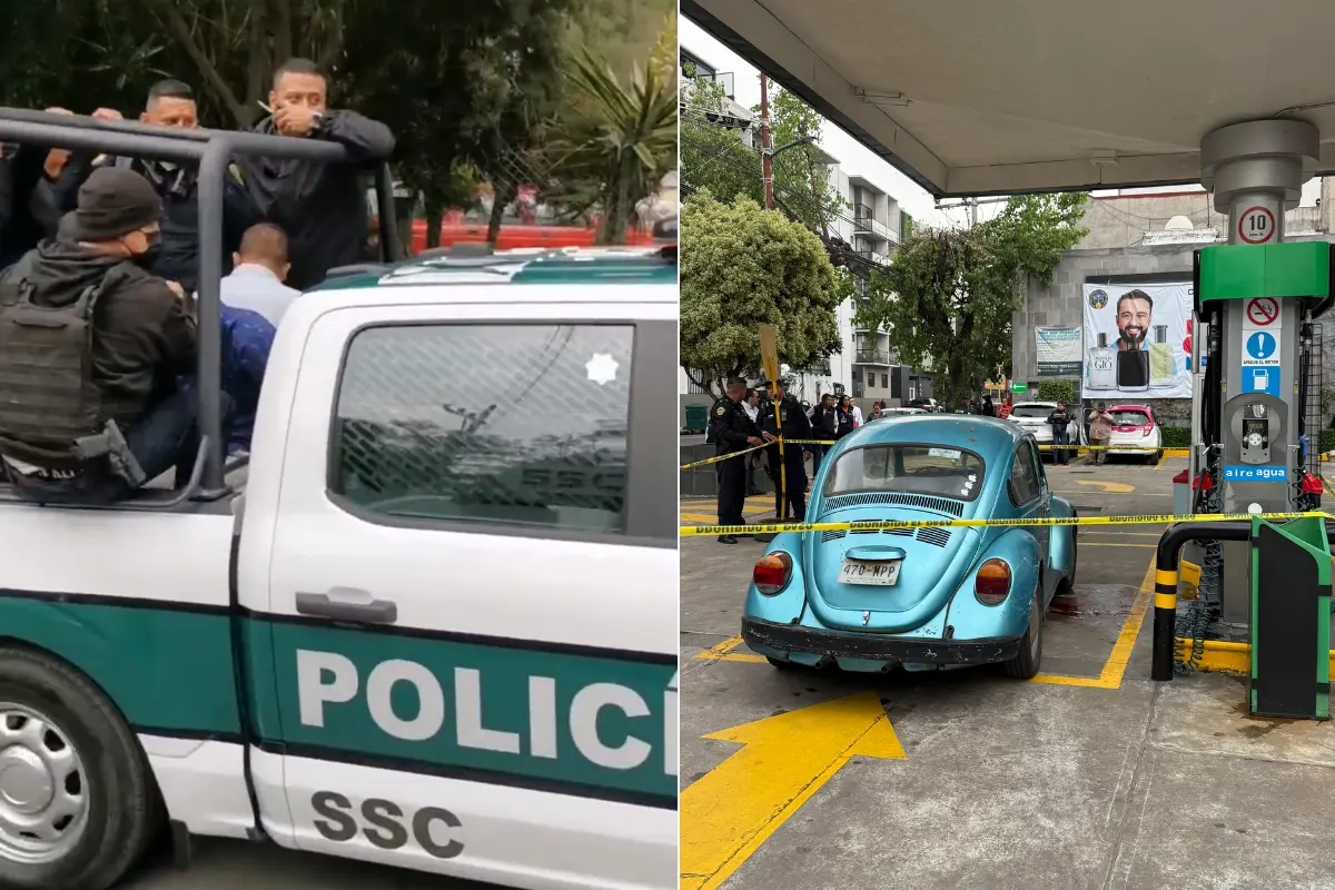 Captura de presuntos asaltantes en CDMX. Foto: Luis Antonio Alfaro