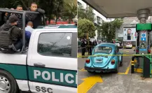 Caen tres por balacera y robo en gasolinera de CDMX; los atraparon tras persecución