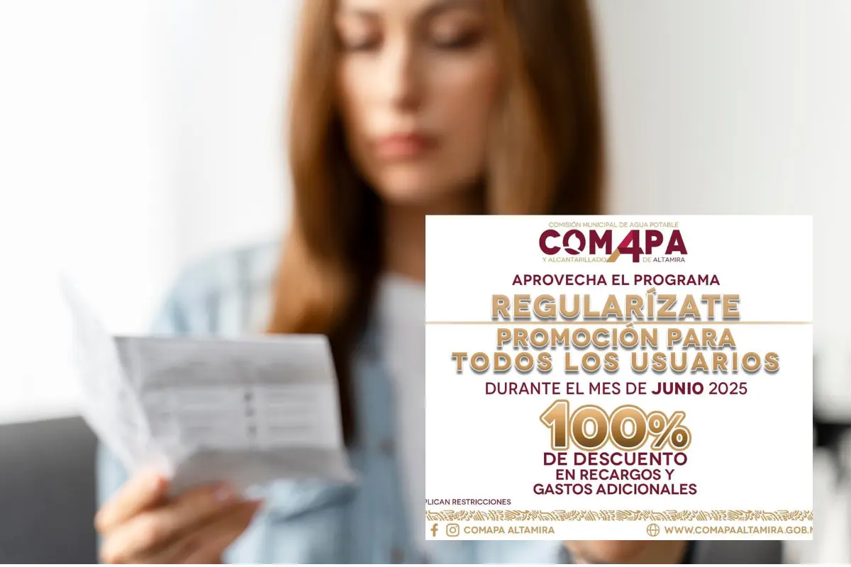El gobierno municipal de Altamira implementó el programa “Regularízate”, que consta de un descuento del 100% en el pago de recargos y gastos adicionales en COMAPAUnsplash