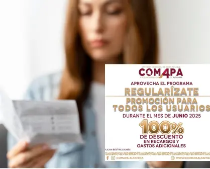 COMAPA Altamira ofrece 100% de descuento en recargos y pagos adicionales en junio