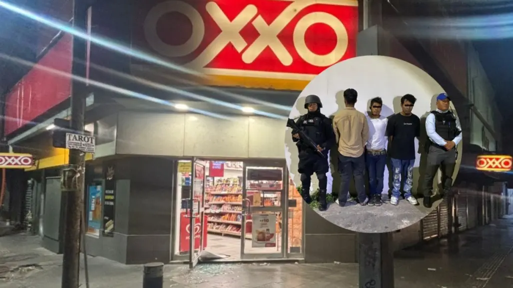 VIDEO | Detienen a tres hombres por robo de cervezas en Oxxo de Monterrey