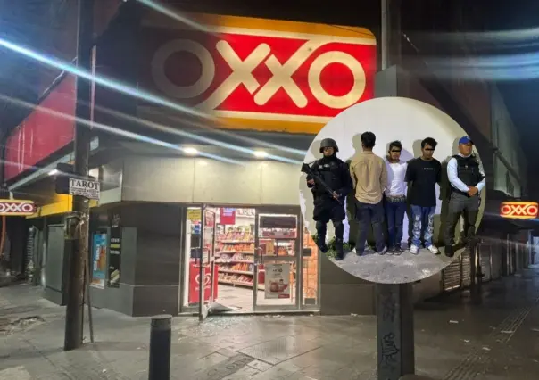 VIDEO | Detienen a tres hombres por robo de cervezas en Oxxo de Monterrey