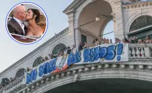 Vecinos de Venecia protestan contra la boda de Jeff Bezos, fundador de Amazon