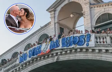Vecinos de Venecia protestan contra la boda de Jeff Bezos, fundador de Amazon