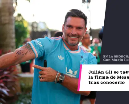 Julián Gil se tatúa la firma de Messi tras conocerlo