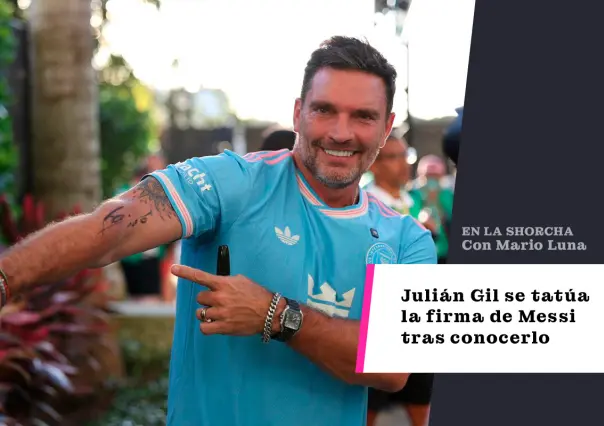 Julián Gil se tatúa la firma de Messi tras conocerlo