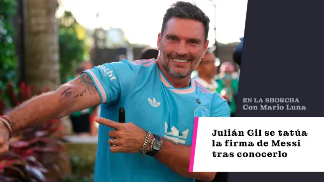 Julián Gil se tatúa la firma de Messi tras conocerlo