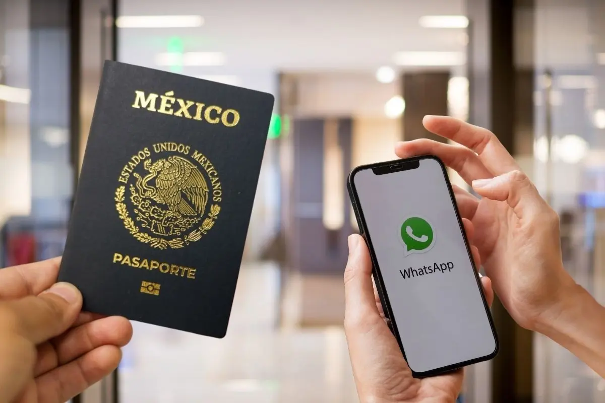 El pasaporte mexicano se puede tramitar a través de WhatsApp mediante un asistente virtual para agilizar el proceso. Foto: Canva / X@SRE_mx