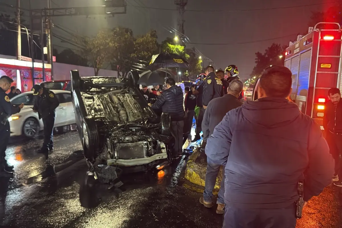 Accidente en la Agrícola Oriental en CDMX. Foto: Luis Antonio Alfaro