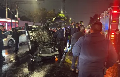 Volcadura de vehículo deja una persona lesionada en alcaldía Iztacalco, CDMX