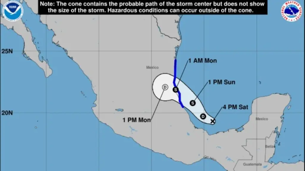 Se forma depresión tropical en el Golfo de México; ¿qué estados se verán afectados?