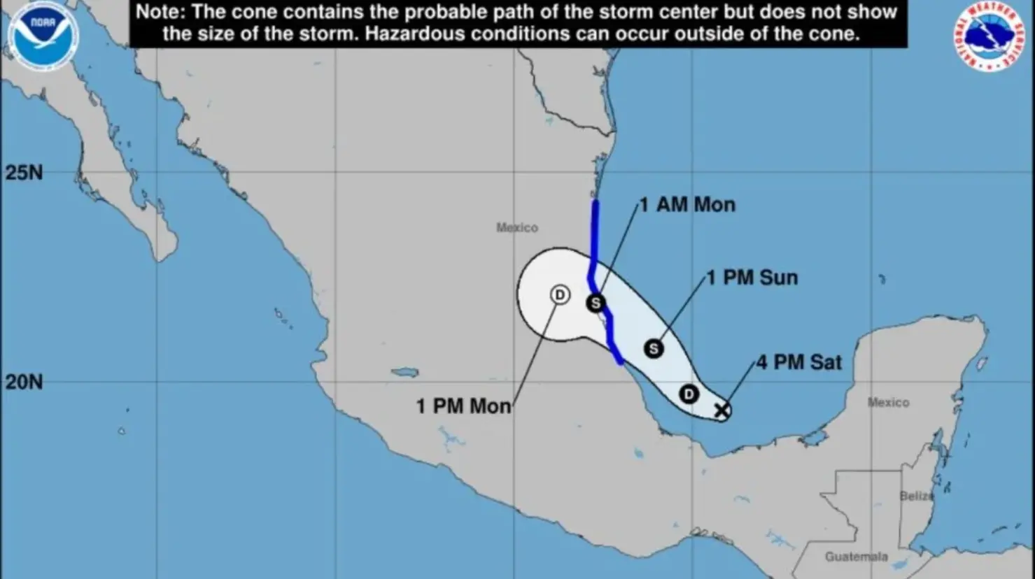 Se forma depresión tropical en el Golfo de México. Foto: NHC
