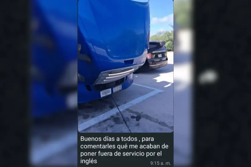 Mensaje compartido por el chofer detenido en Estados Unidos por no dominar el inglés. Foto: Carlos García