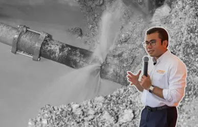 Atienden fuga de agua en Juárez con apoyo de Agua y Drenaje de Monterrey