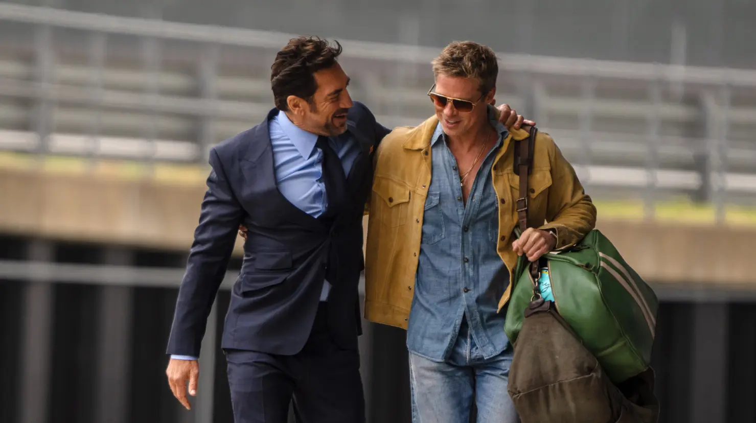 Brad Pitt comparte escena con Javier Bardem en F1. Foto: Warner Bros. Pictures / Apple