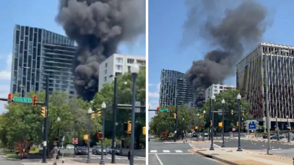 Explota camioneta de Amazon en Washington D.C.