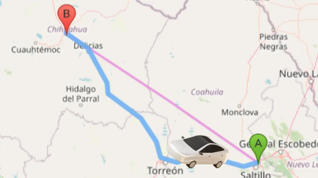 Esta es la carretera más rápida para llegar de Ramos Arizpe a Chihuahua