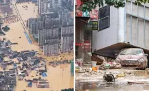 VIDEO l Fuertes inundaciones en Guizhou, China