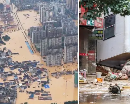 VIDEO l Fuertes inundaciones en Guizhou, China