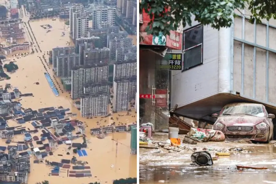 VIDEO l Fuertes inundaciones en Guizhou, China