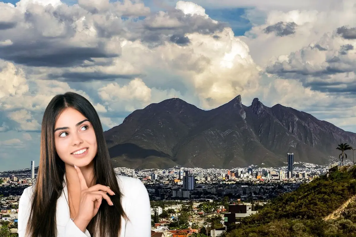 El cerro de la silla de fondo con una mujer pensativa Foto: Canva