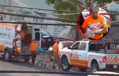 Rescatistas de Juárez, Nuevo León asisten a mujer en labor de parto en avenida