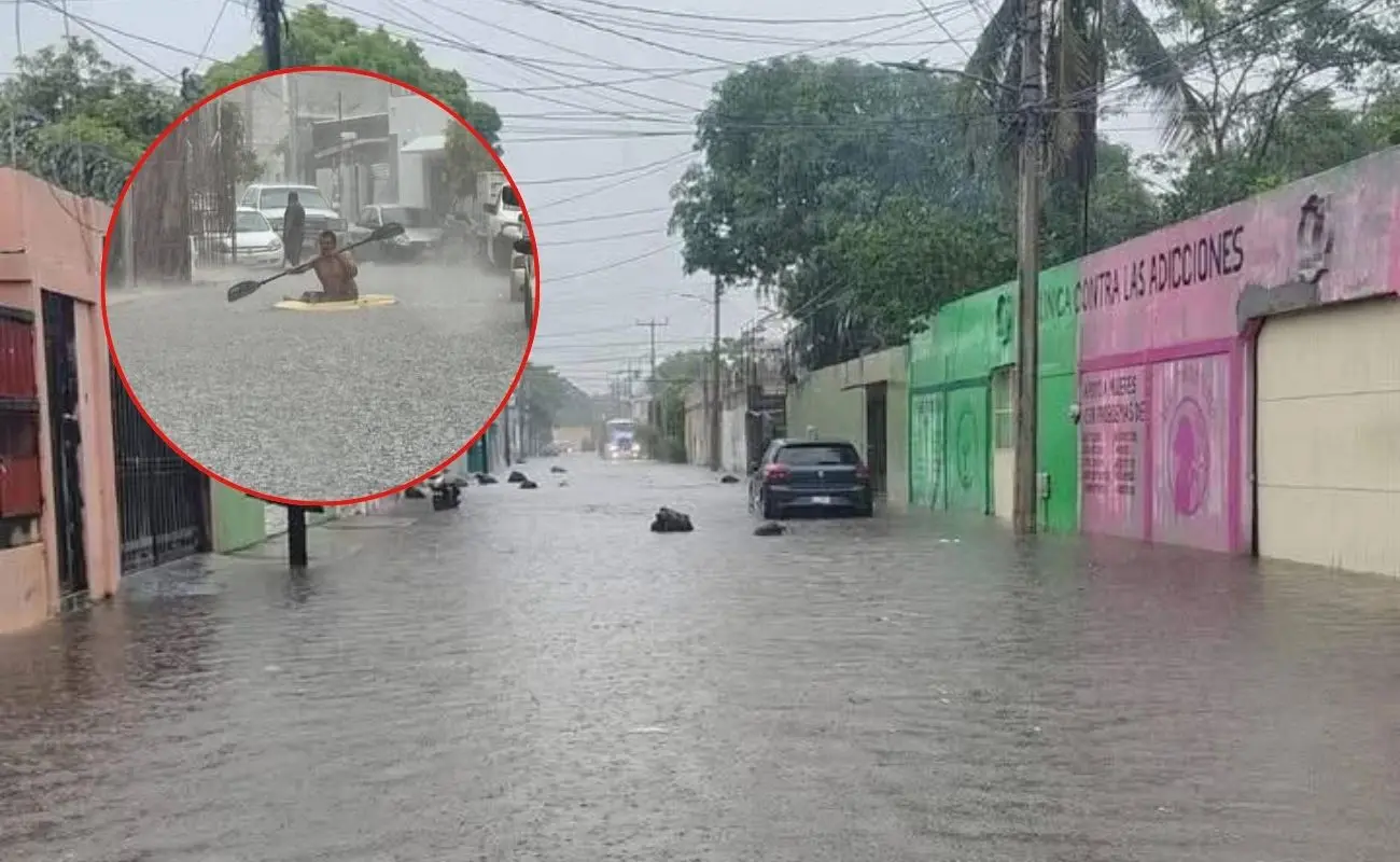¿Qué causó las inundaciones en Ciudad del Carmen? Foto: Canva | Redes sociales