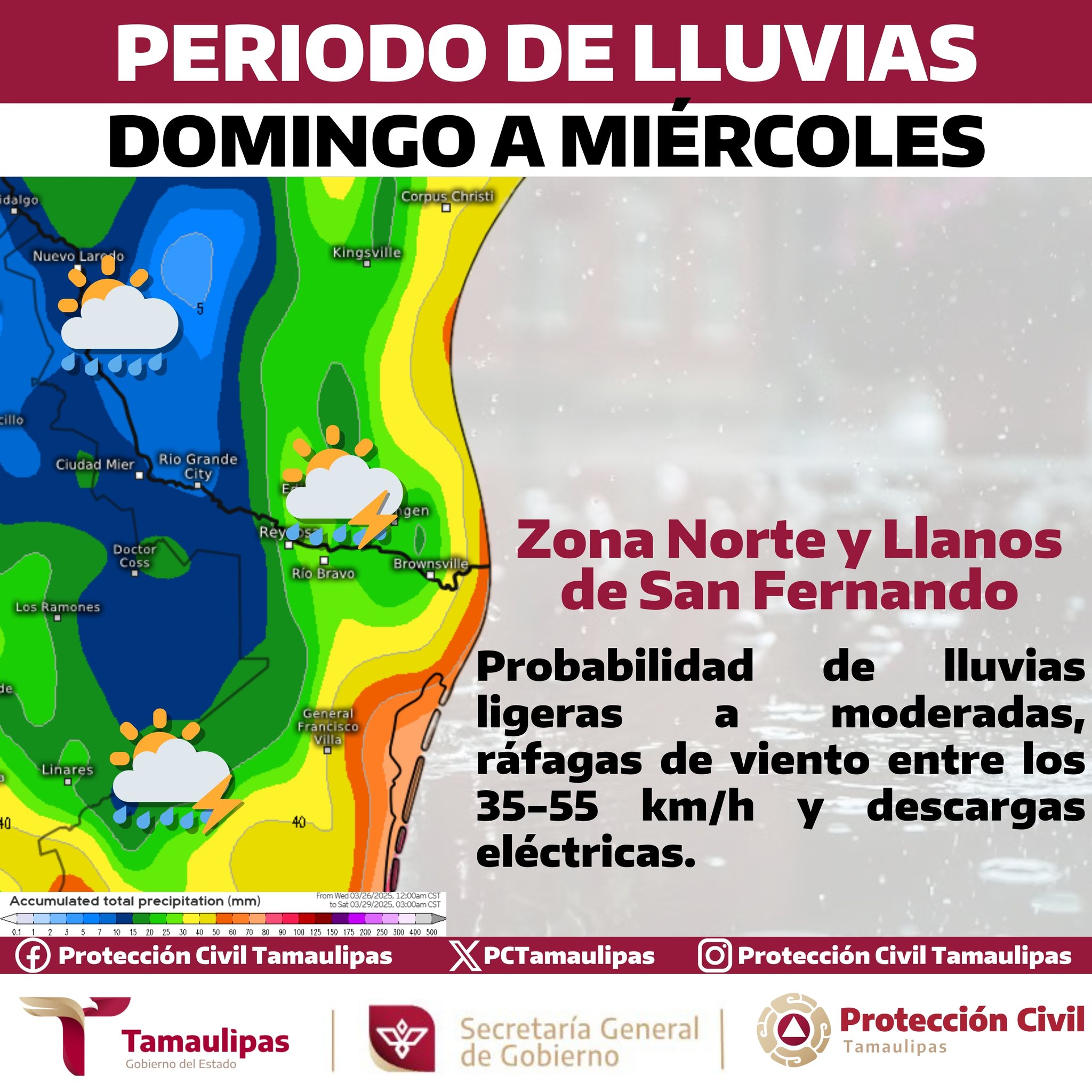 Pronostico del tiempo para la zona norte y llanos de San Fernando en Tamaulipas Pronostico del tiempo para la zona norte y llanos de San Fernando en Tamaulipas
