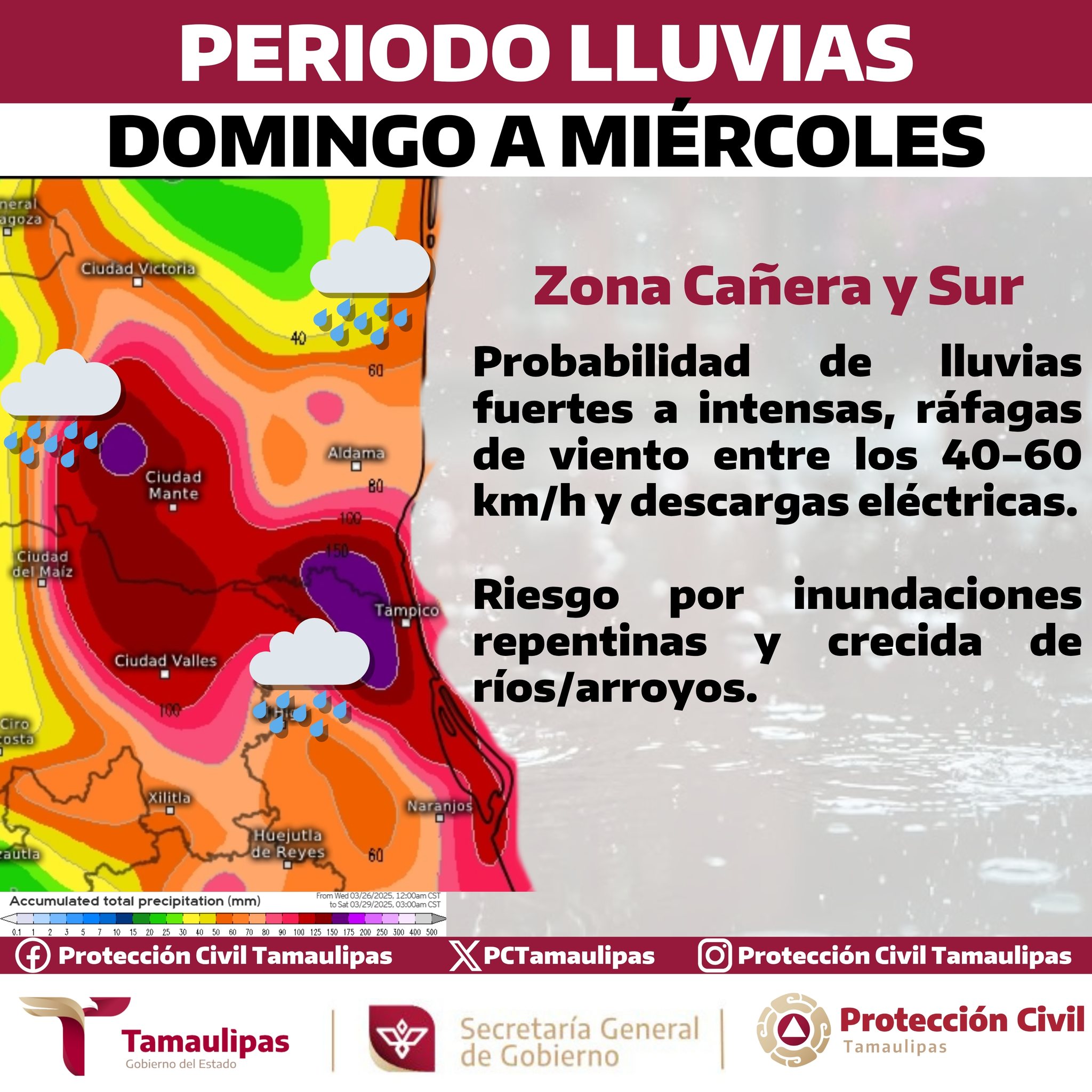 Pronostico del Tiempo para el sur de Tamaulipas Pronostico del Tiempo para el sur de Tamaulipas