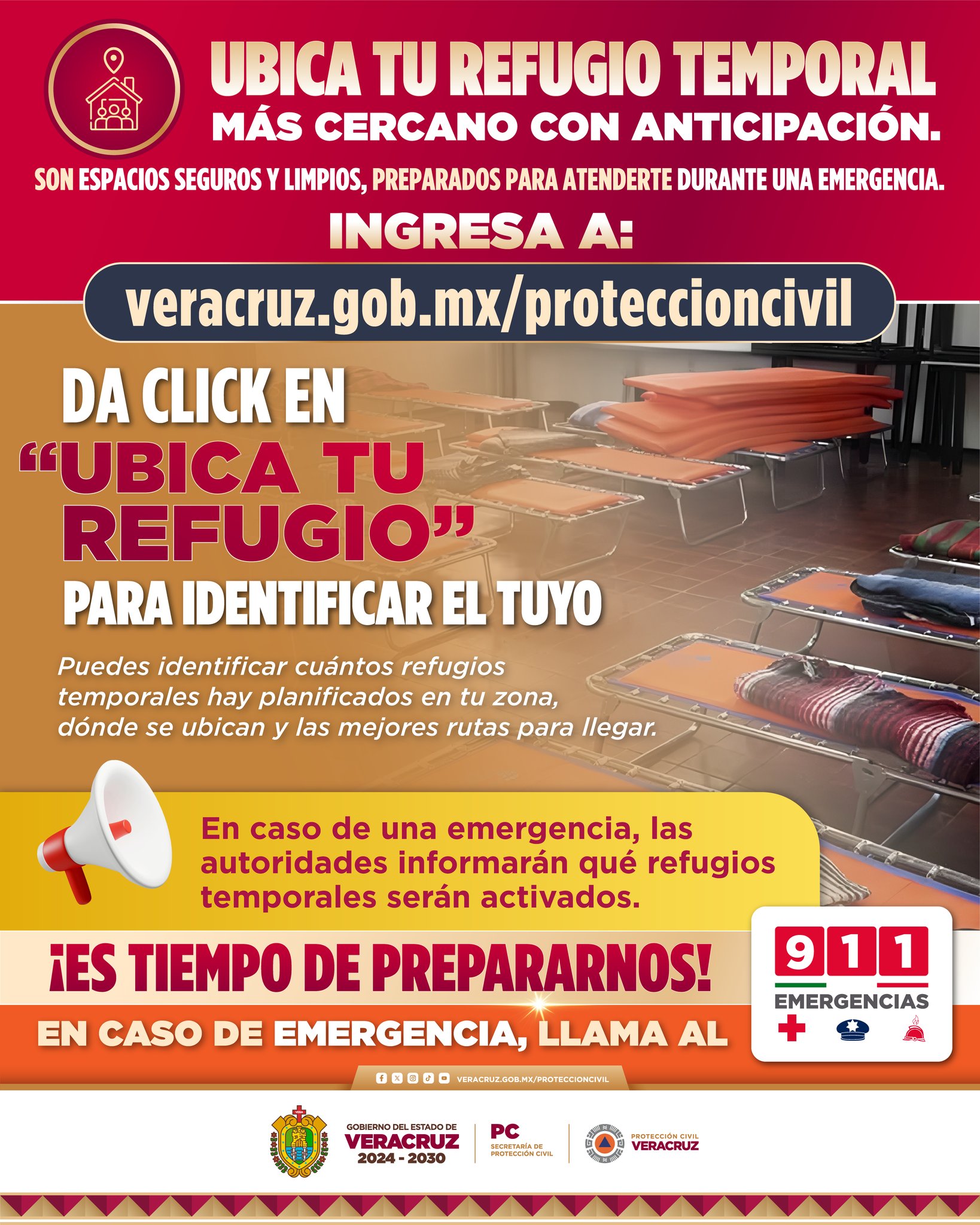 Así puedes ubicar un refugio temporal si vives en el norte de Veracruz, se esperan inundaciones por llegada de tormenta Así puedes ubicar un refugio temporal si vives en el norte de Veracruz, se esperan inundaciones por llegada de tormenta
