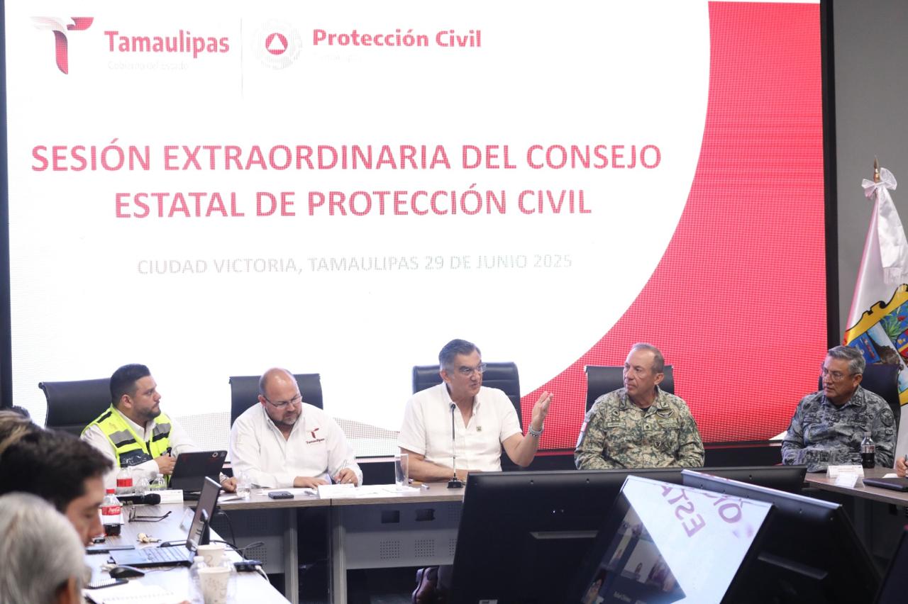 Gobernador de Tamaulipas gira instrucciones reforzar todas las medidas de previsión ante el desarrollo de la tormenta tropical Barry, que se mantiene en el Golfo de México. Gobernador de Tamaulipas gira instrucciones reforzar todas las medidas de previsión ante el desarrollo de la tormenta tropical Barry, que se mantiene en el Golfo de México.