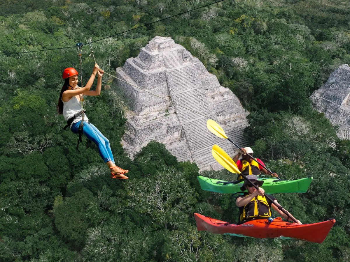 Calakmul es uno de los sitios más emblemáticos de campeche donde se puede realizar una exploración de aventura haciendo senderismo o ciclismo, actividades ideales para este verano.- Fuente Canva