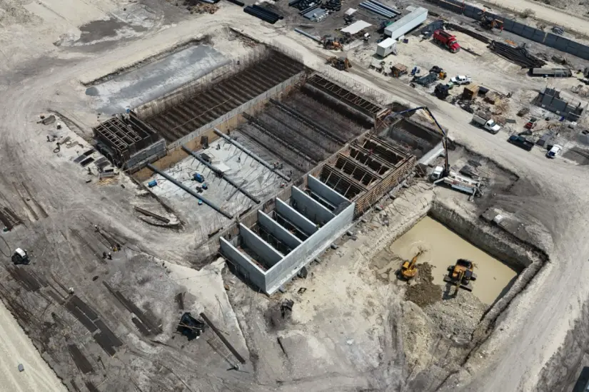 Construcción de la planta potabilizadora del acueducto Victoria II. Foto: Carlos García