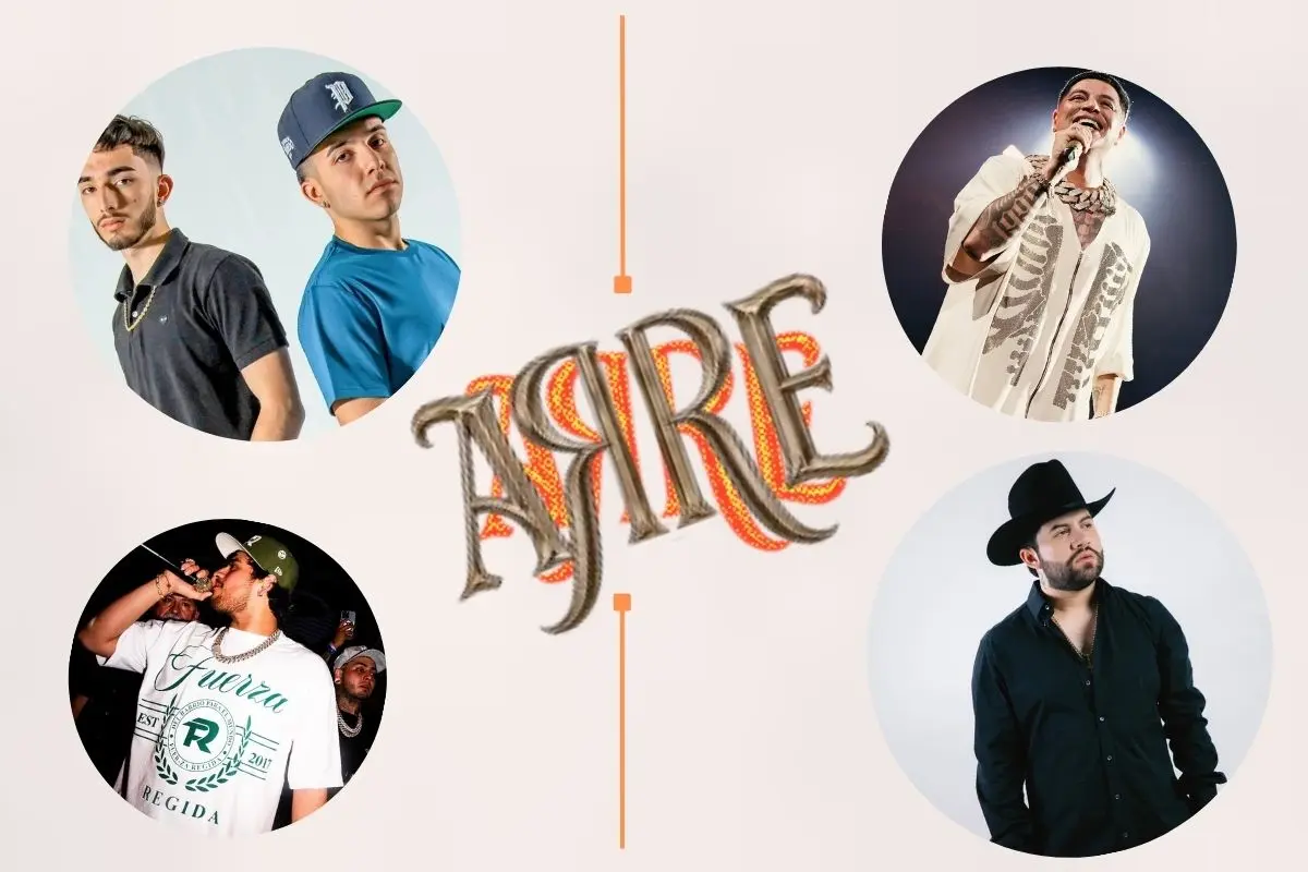 El Festival Arre 2025 contará con el talento de Grupo Firme, Fuerza Regida y Los Horóscopos de Durango. FOTO: CANVA/IG: @billboardlatin, @fuerzaregidashop, @grupofirme y @luisrconriquezoficial