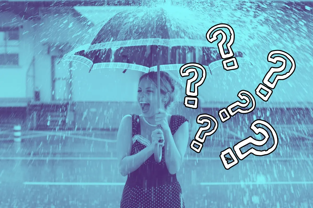 Una mujer bajo la lluvia. Foto: Canva