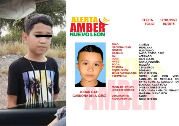 Reportan a niño caminando solo en Montemorelos; señalan parecido con Johan Gael