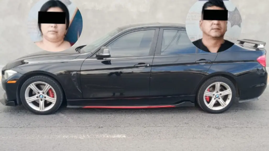 VIDEO | Detienen a pareja involucrada en robo de auto BMW en Guadalupe