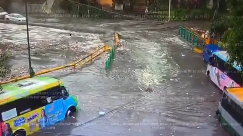 Presa Lomas de Becerra se desborda en la Álvaro Obregón tras alerta púrpura por lluvias en CDMX