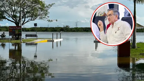 Américo Villarreal pide evacuar colonias el sur de Tamaulipas por aumento del sistema lagunario