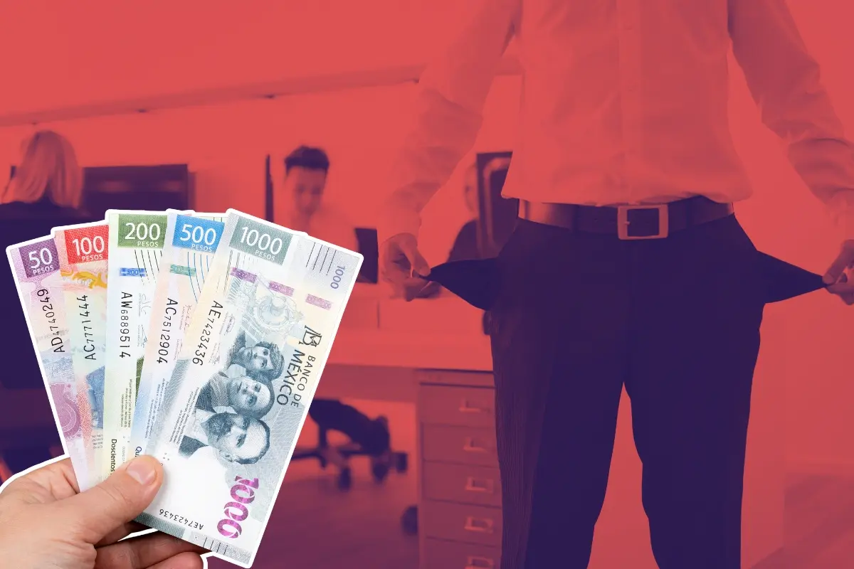 Hombre con bolsillo sin dinero. Foto: Canva